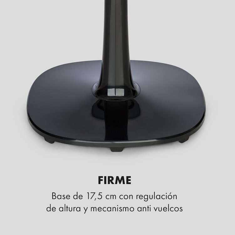 Sommerwind Ventilador de pie Motor CC 35W 5544m³/h Oscilación Negro Negro