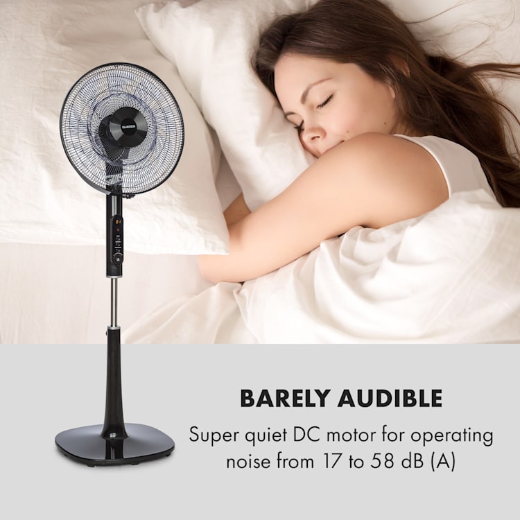 Sommerwind, Pedestal Fan, 16", 35W, DC Motor, 5544m³ / h, Oscillation, Black Black