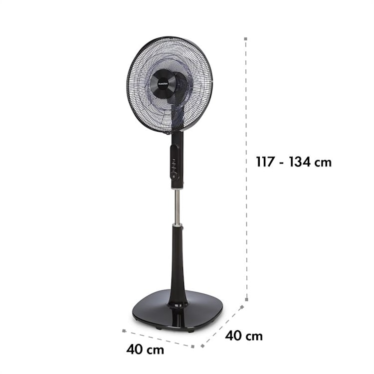 Sommerwind, Pedestal Fan, 16", 35W, DC Motor, 5544m³ / h, Oscillation, Black Black