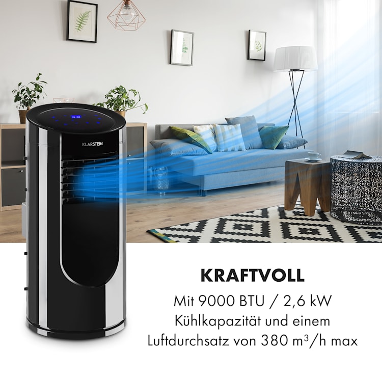 Metrobreeze Miami Mobile Klimaanlage 9000BTU/2,6 kW 950W Schwarz