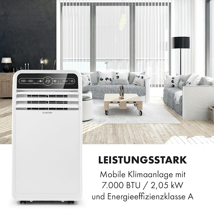 Metrobreeze New York 7k mobile Klimaanlage 2,05kW 7000BTU EEC A Fernbedienung 7.000 BTU | Weiß