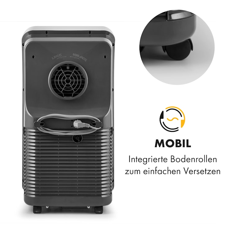 Metrobreeze New York 7k mobile Klimaanlage 2,05kW 7000BTU EEC A Fernbedienung 7.000 BTU | Weiß