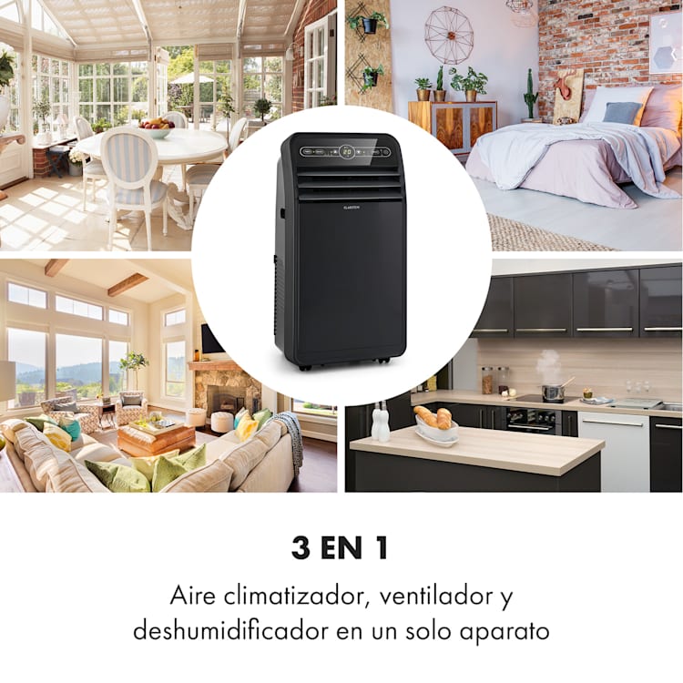 Acondicionador de aire móvil Metrobreeze New York 7k 2,05kW 7000BTU EEC A Control Remoto 7.000 BTU | Negro