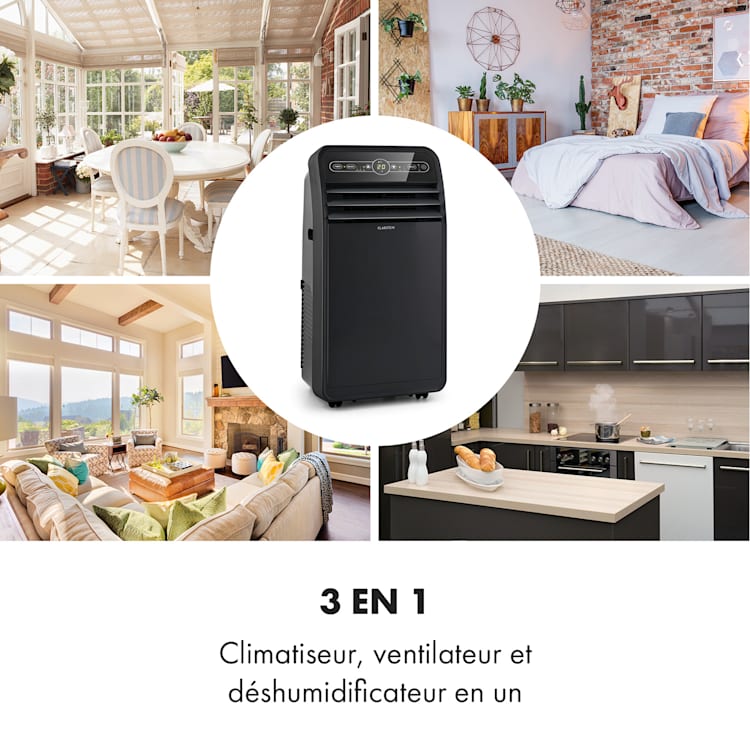 Metrobreeze New York 7k climatiseur mobile 2,05 kW 7000 BTU CEE A télécommande 7.000 BTU | Noir