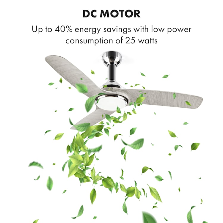 Silent Service, stropni ventilator, Ø: 128 cm, moč: 25 W, siva Finish: light wood
