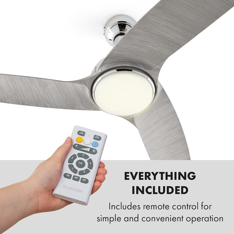 Silent Service, stropni ventilator, Ø: 128 cm, moč: 25 W, siva Finish: light wood