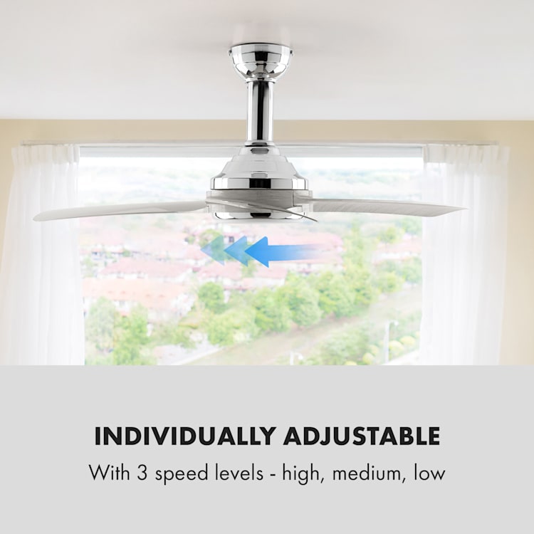 Silent Service, stropni ventilator, Ø: 128 cm, moč: 25 W, siva Finish: light wood