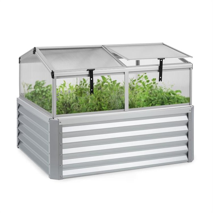 High Grow Advanced, povišena gredica s nadstrešnicom, 120 x 95 x 100 cm, 540 l, čelik, srebro Srebro