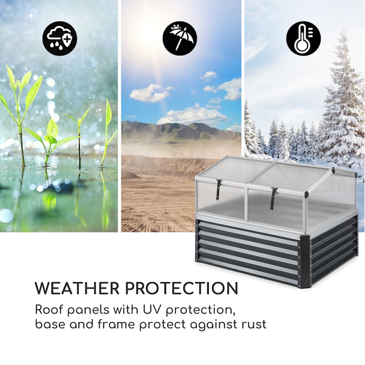 High Grow Advanced verhoogde plantenbak met dak 120x95x100cm staal antraciet