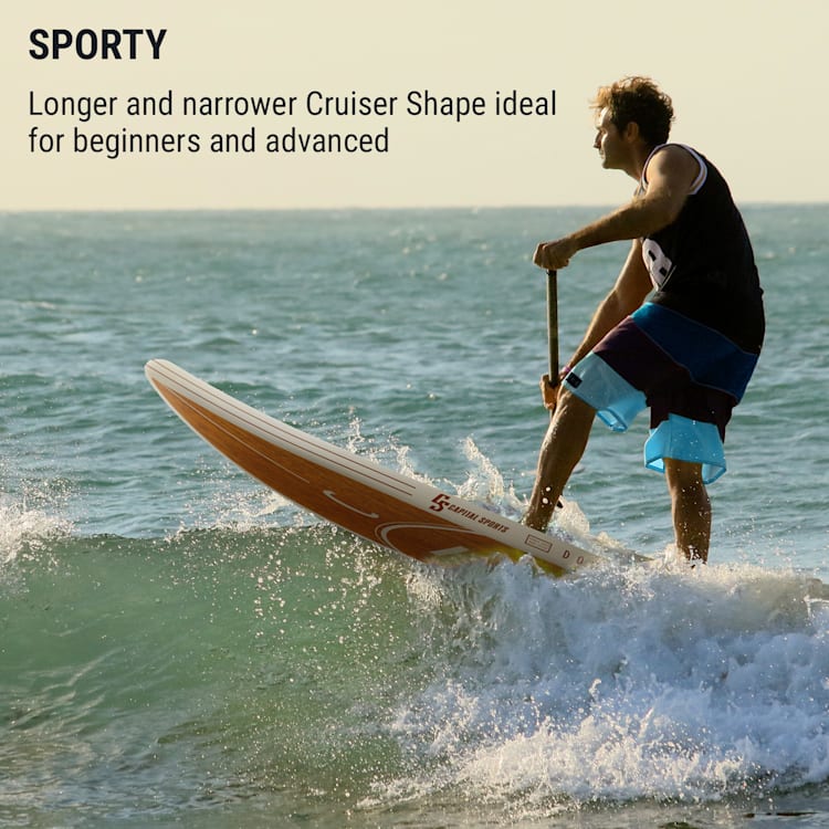 Cruiser Downwind M, paddleboard na napuhavanje, set, 330 x 10 x 77, narančasta