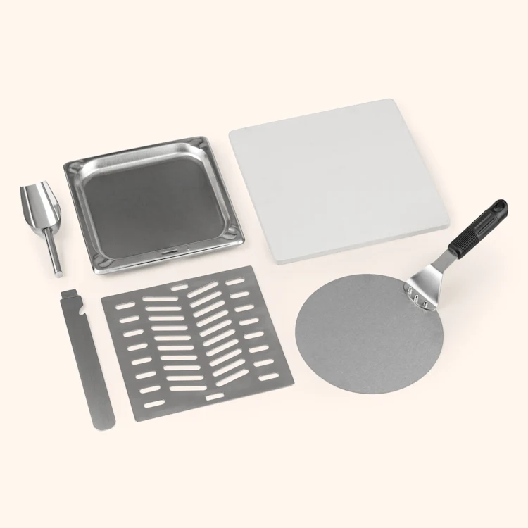 Diavolo, Pizza Pellet Oven, Includes Pizza Stone, Thermometer, Stainless Steel Silver Metallic
