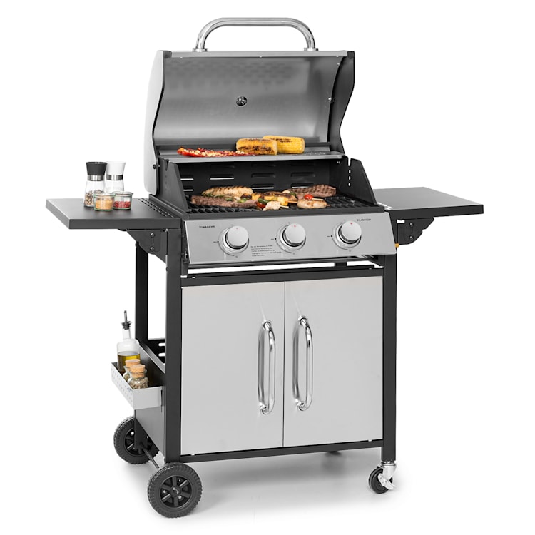 Tomahawk Gasgrill 3 x 3,6 kW Brenner 60 x 43,5 cm Grill Edelstahl