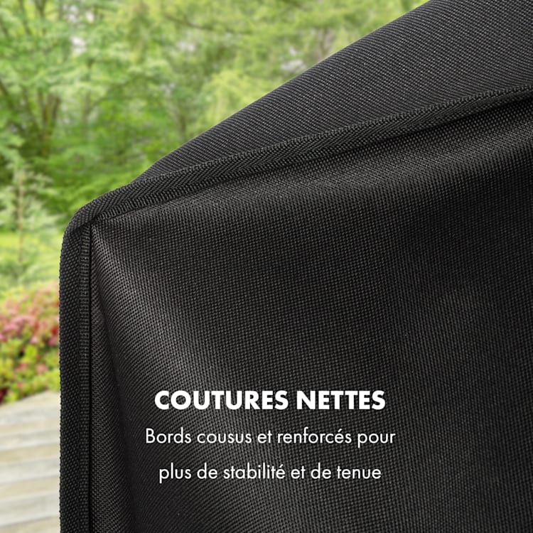 Tomahawk housse de protection contre les intempéries, toile canevas 600D, 30/70% PE/PVC, noire
