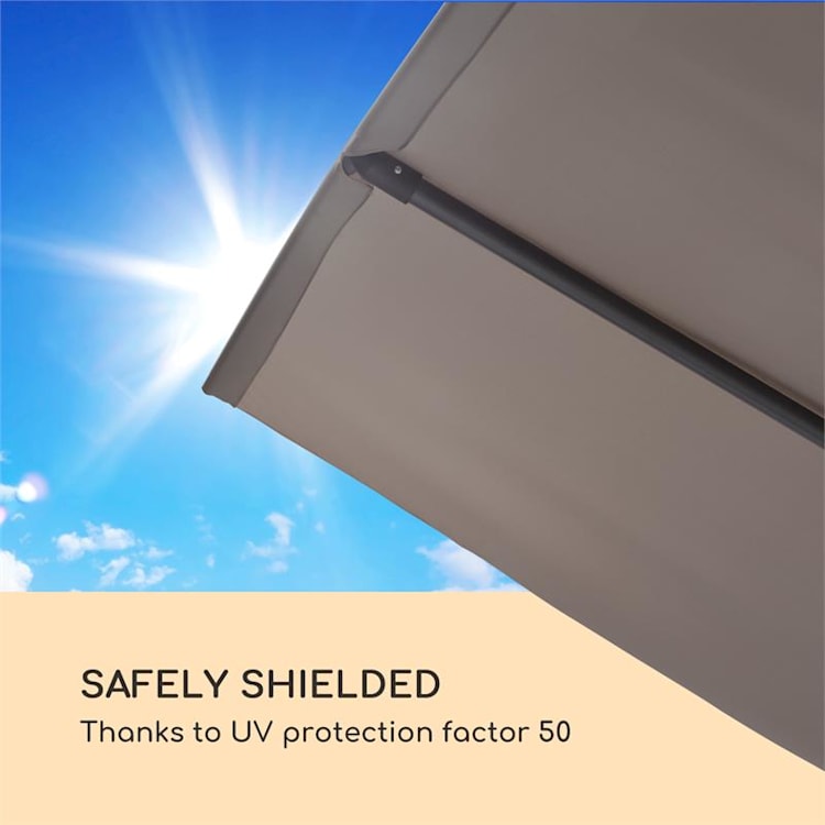 Flex-Shade XL ombrellone 150 x 210 cm poliestere UV 50 grigio scuro 150 x 210 cm | Grigio cenere