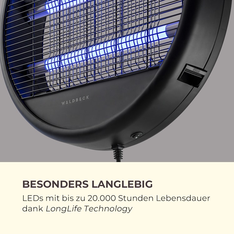Skyfall RD Insektenvernichter 3,5W 150m² LEDs Auffangschale Kordel schwarz