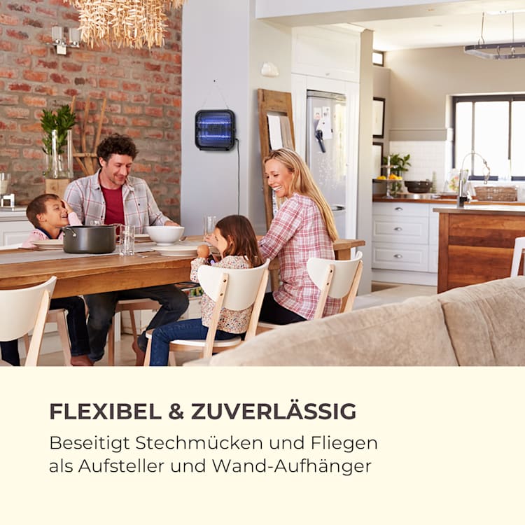 Skyfall SQ Insektenvernichter 16W 50m² UV-Lampen Auffangschale Kette schwarz