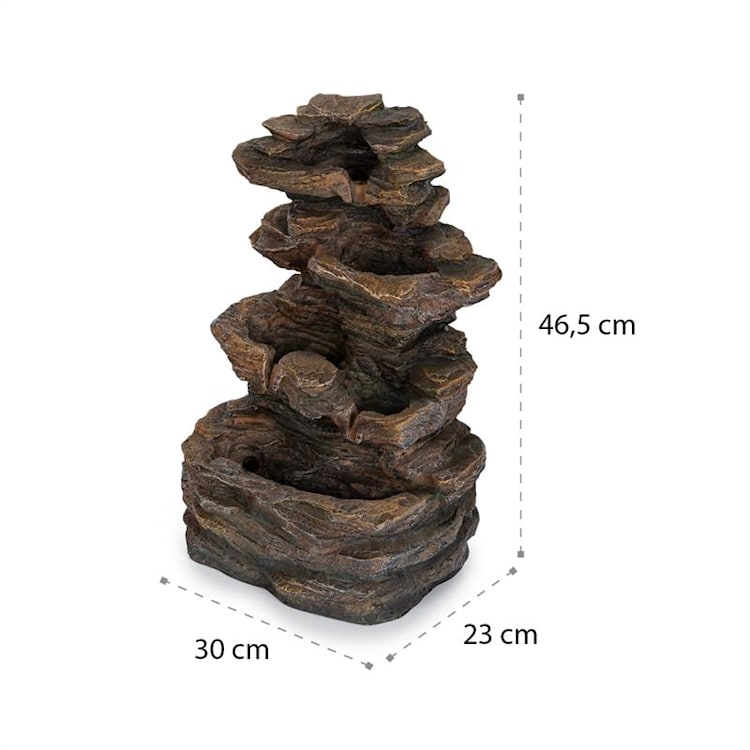 Messina Fontaine solaire en cascade batterie 4 niveaux 200 l/h 2,8 W