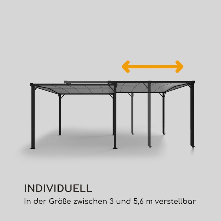 Pantheon Solid Sky Expand Pavillon 3 x 2,5 x 3 m Aluminium Polycarbonat