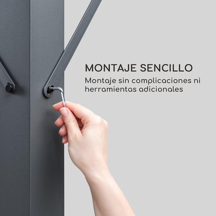 Pantheon Solid Sky Expand Pérgola 3 x 2,5 x 3 m Aluminio Antracita