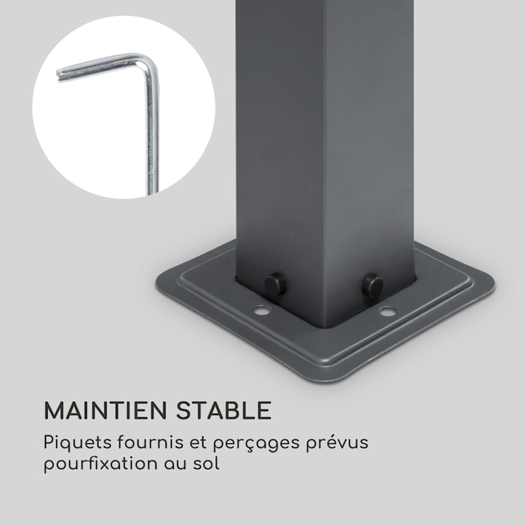 Pantheon Solid Sky Expand pergola 3 x 2,5 x 3 m aluminium anthracite
