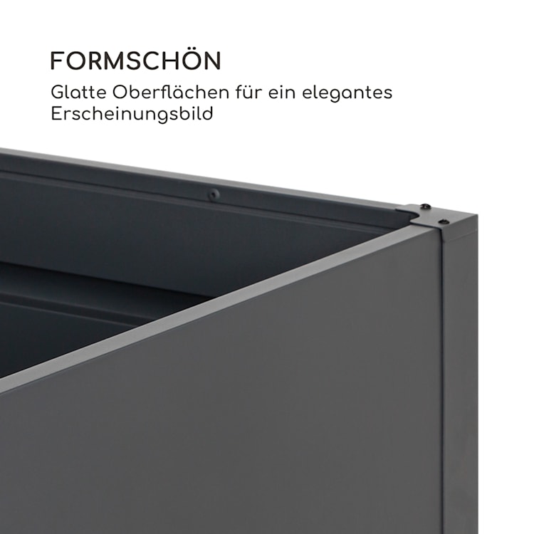Highgrow Deluxe Hochbeet 100 x 76 x 100 cm verzinkter Stahl