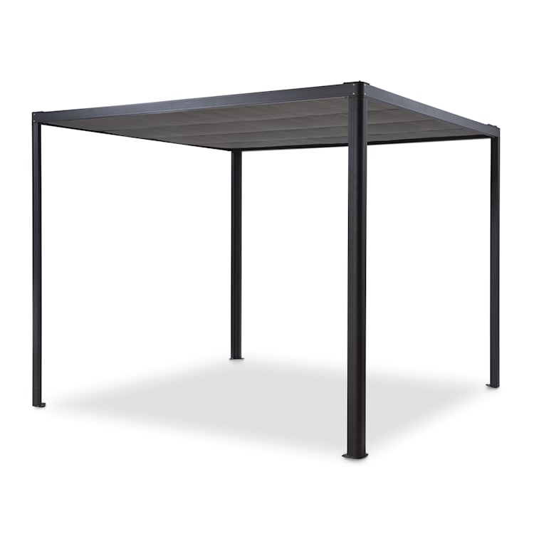 Pantheon RemoteShade, altánok, motorizovaná strecha, 3 x 3 m, 280 g/m², sivý Bez LED svetla