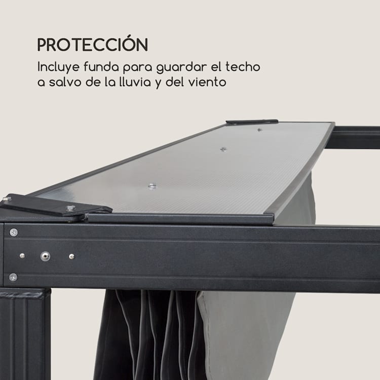 Pantheon RemoteShade Ambient Pérgola con techo motorizado y luz LED Con luz led