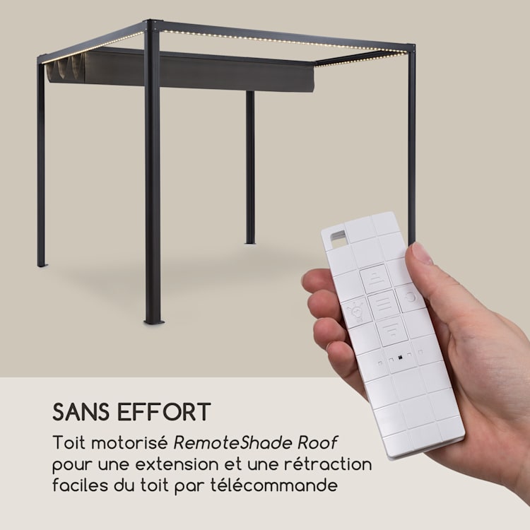 Pantheon RemoteShade Ambient Pavillon toit motorisé éclairage LED Avec éclairage LED