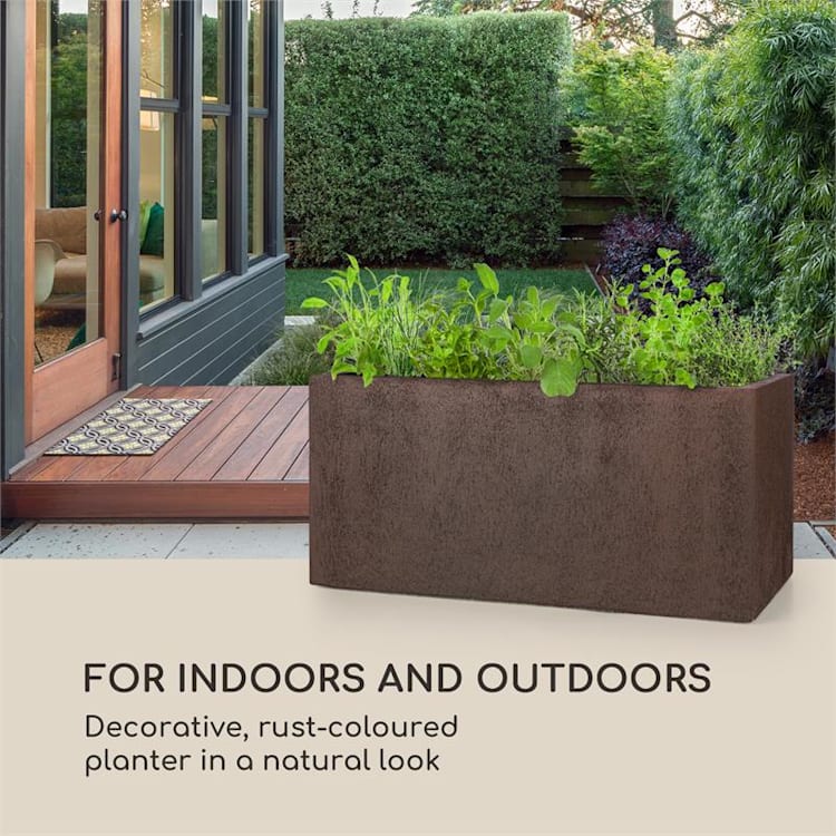 Solid Grow Rust, cvjetnjak, 80 x 38 x 38 cm, vlaknasta boja, hrđava 80 x 38 x 38 cm