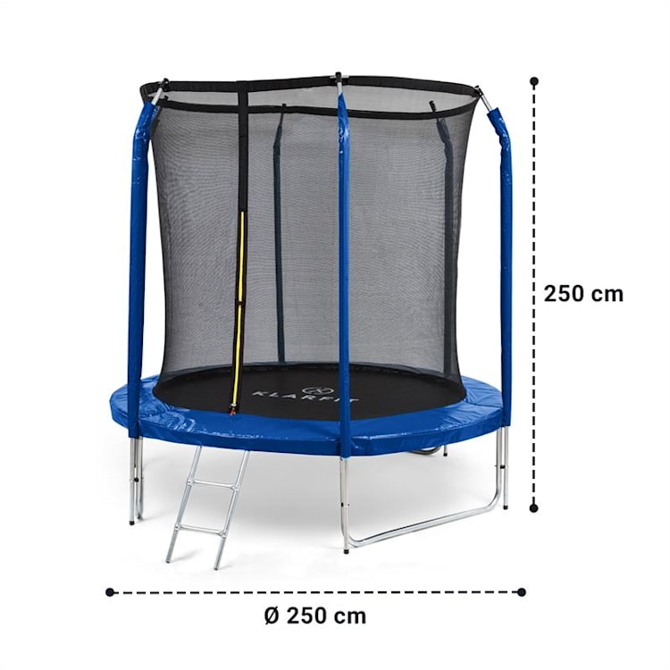 Jumpstarter, trampolin, 2,5 m Ø, mreža, max 120 kg, površina za skakanje 195 cm Ø Električno plava