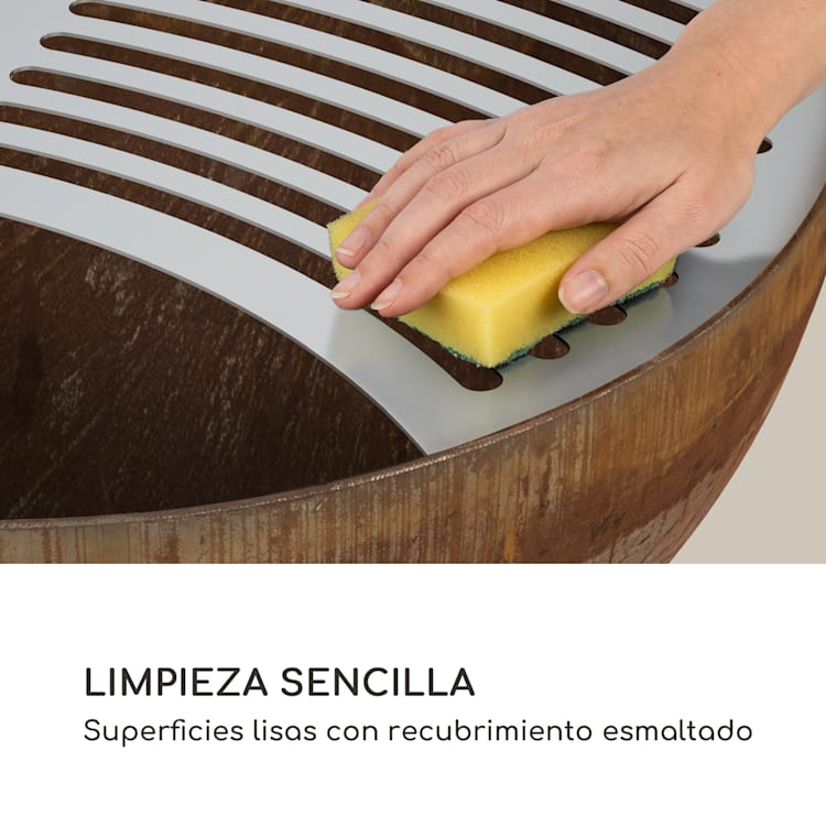 Savage Brasero con plancha Ø: 60,5 cm Acero Protección contra la intemperie Óxido Óxido