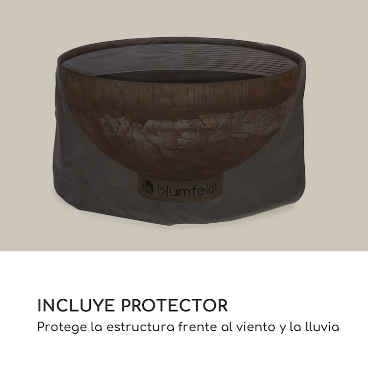 Savage Brasero con plancha Ø: 60,5 cm Acero Protección contra la intemperie Óxido Óxido
