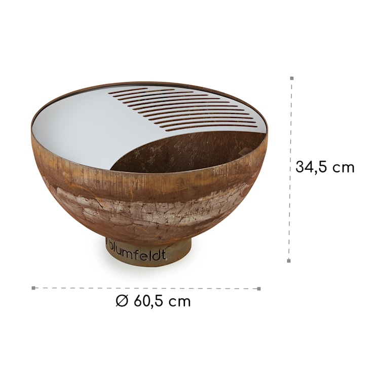 Savage Brasero con plancha Ø: 60,5 cm Acero Protección contra la intemperie Óxido Óxido