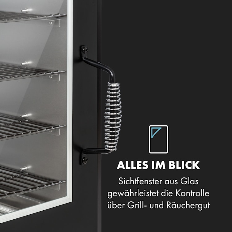 Pasadena Gas-Räuchergrill 2,5 kW Heizleistung 180 °C / 350 °F max. 58 x 108 x 53,5 cm