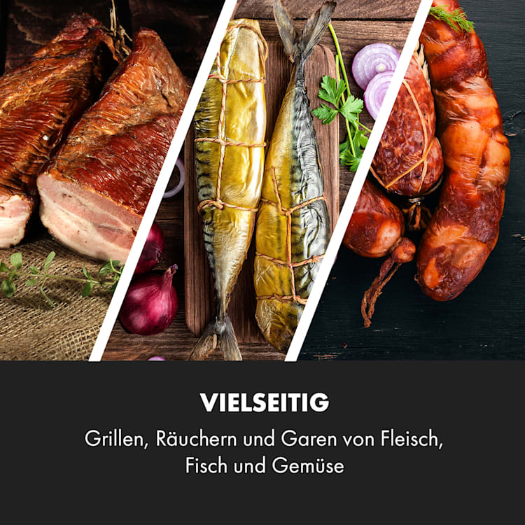 Pasadena Gas-Räuchergrill 2,5 kW Heizleistung 180 °C / 350 °F max. 58 x 108 x 53,5 cm