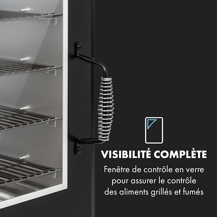 Pasadena barbecue-fumoir à gaz 2,5kW fonction chauffante 180 °C / 350 °F max 58 x 108 x 53,5 cm