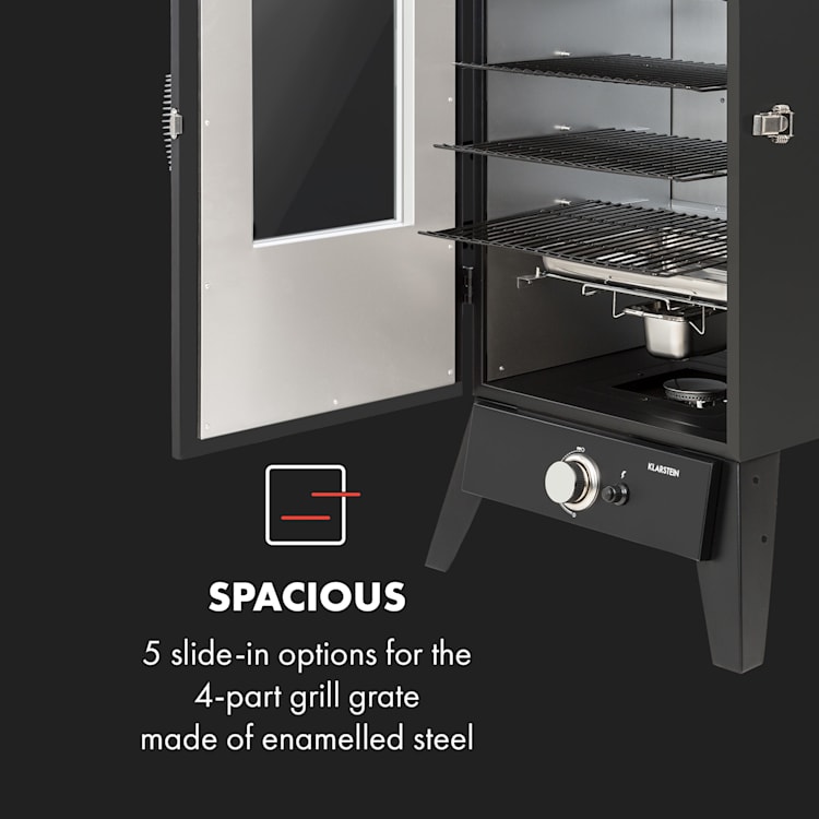 Pasadena, газова скара с пушлня, 2.5 kW, мощност на отопление 180 ° C / 350 ° F макс. 58 x 108 x 53,5 cm