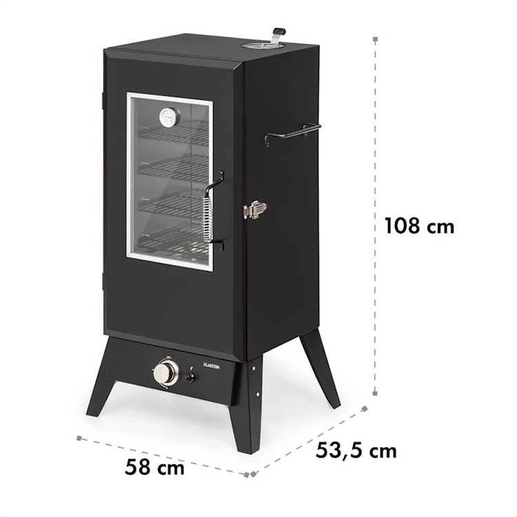 Parrilla de ahumado a gas Pasadena 2,5 kW capacidad de calentamiento 180 °C / 350 °F máx. 58 x 108 x 53,5 cm
