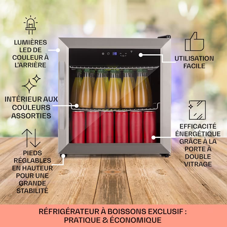 Coachella 50 wijnkoelkast 47 liter wifi functie achtergrondverlichting roestvrij staal 50 ltr | Roestvrij Staal