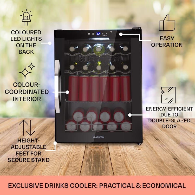 Coachella 60 koelkast 60 liter wifi-functie achtergrondverlichting 60 ltr | Zwart