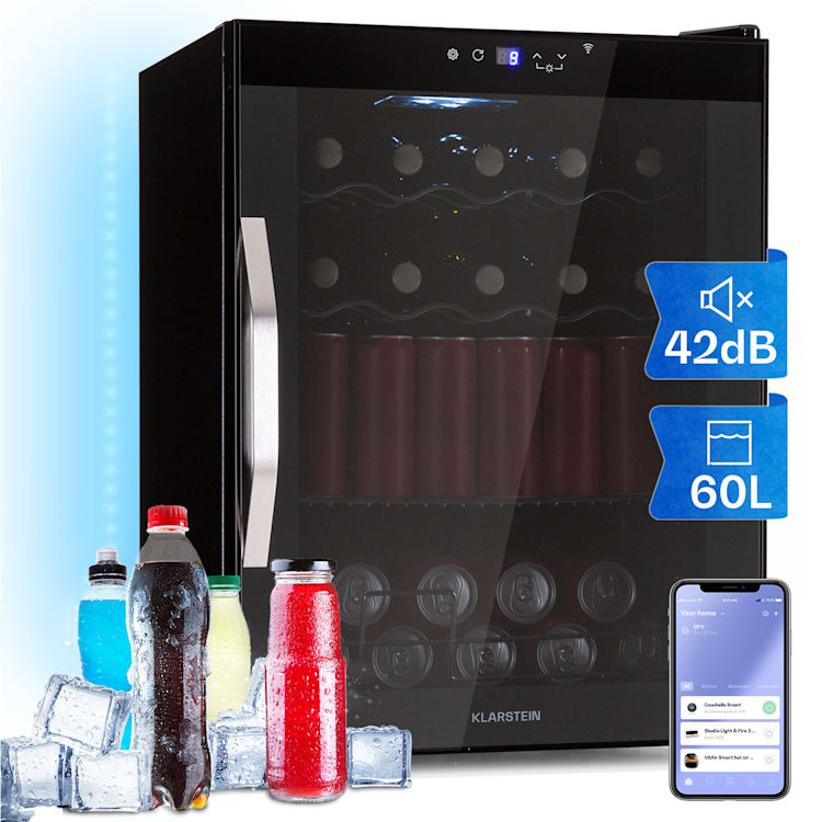 Coachella 60 koelkast 60 liter wifi-functie achtergrondverlichting 60 ltr | Zwart