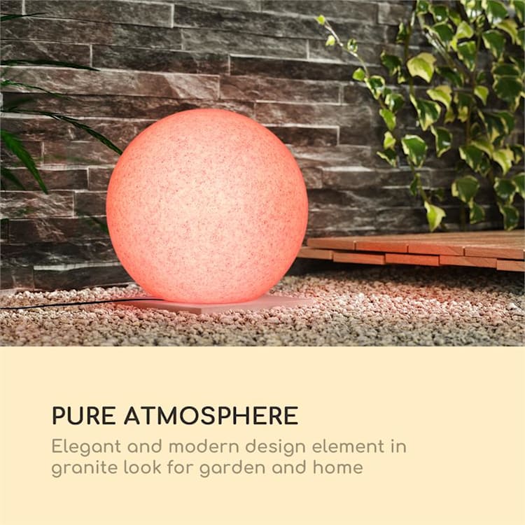 Shinestone Solar 30 globe lampe panneau solaire Ø 30 cm LED RVB IP68 batterie 30 cm