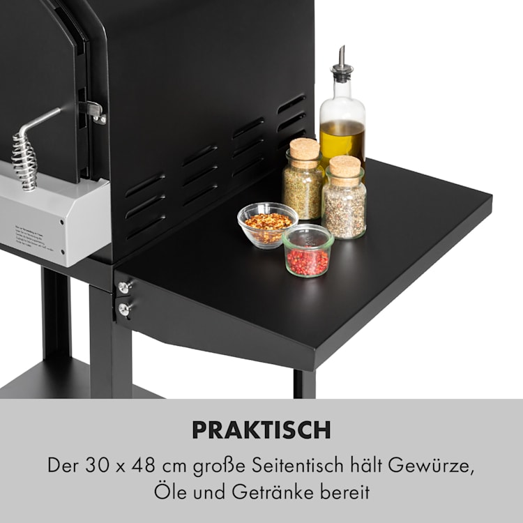 Pizzaiolo Pro Pizza-Gasgrill 76x143x66cm Schamottestein Stahl mobil