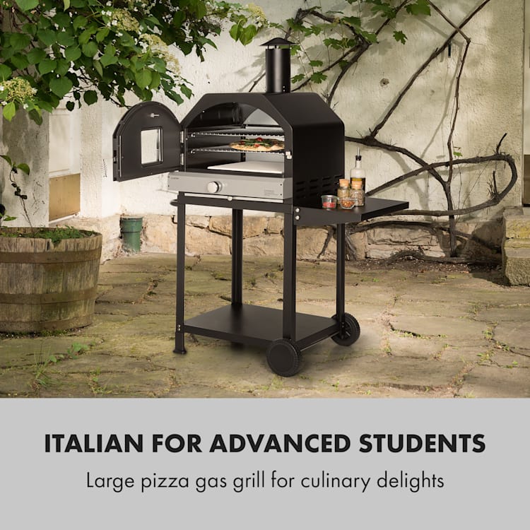 Pizzaiolo Pro, plinski roštilj za pizzu, 76x143x66cm, šamot kamen, čelik, prijenosni