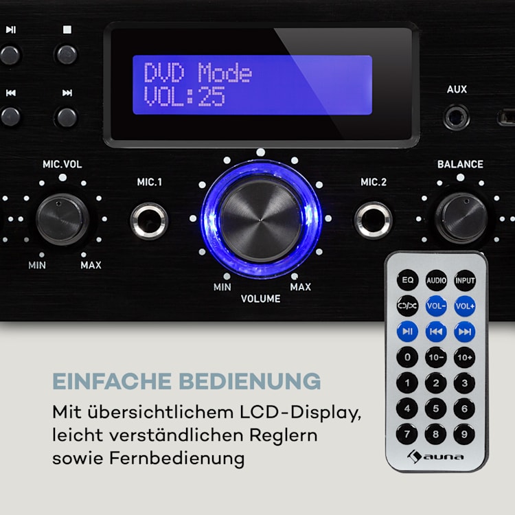 AMP-5 BT HiFi-Verstärker 2 x 50 W RMS BT 2 x Mikro schwarz