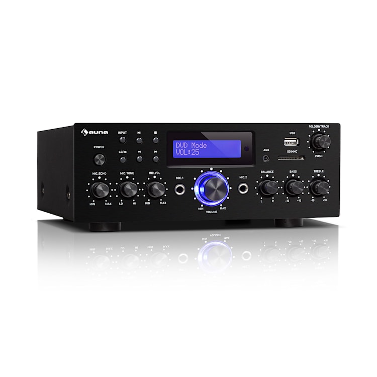 AMP-5 BT HiFi Amplifier 2 x 50 W RMS BT 2 x Mics Black