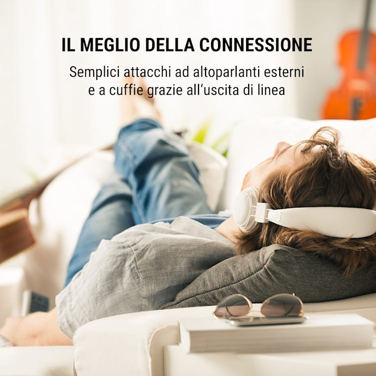 Internet radio TuneUp ST 10W WLAN USB HCC linea d'uscita bianco