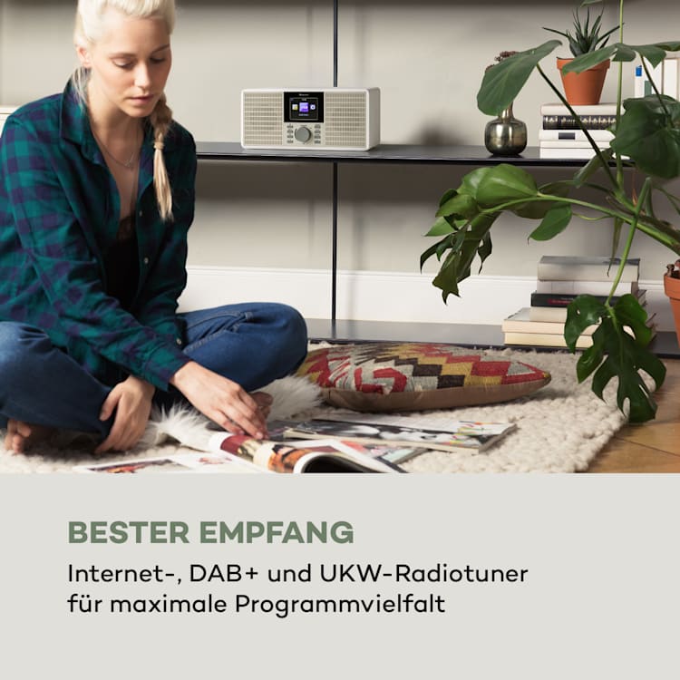IR-260 Internetradio WLAN USB AUX UPnP 2.8" HCC-Display Fernbedienung Weiß