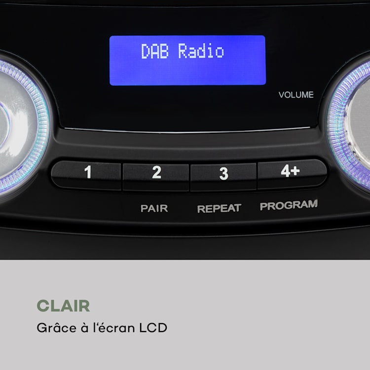 Roadie 2K Boombox cd-speler radiocassetterecorder DAB/DAB+ FM Bluetooth zwart Zwart