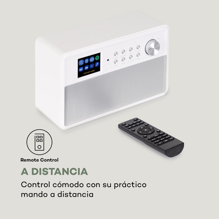Connect Link Radio inteligente IR/DAB+/FM Spotify BT Pantalla HCC de 2,4" Blanca Blanco